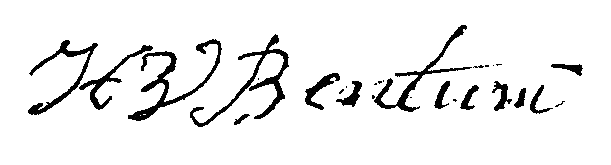 Handtekening Huib van Bentum